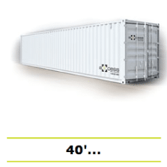 Shipping container storage box 40 white